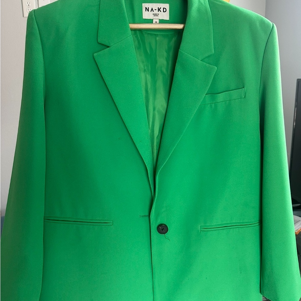 Womens NA-KD Green Blazer